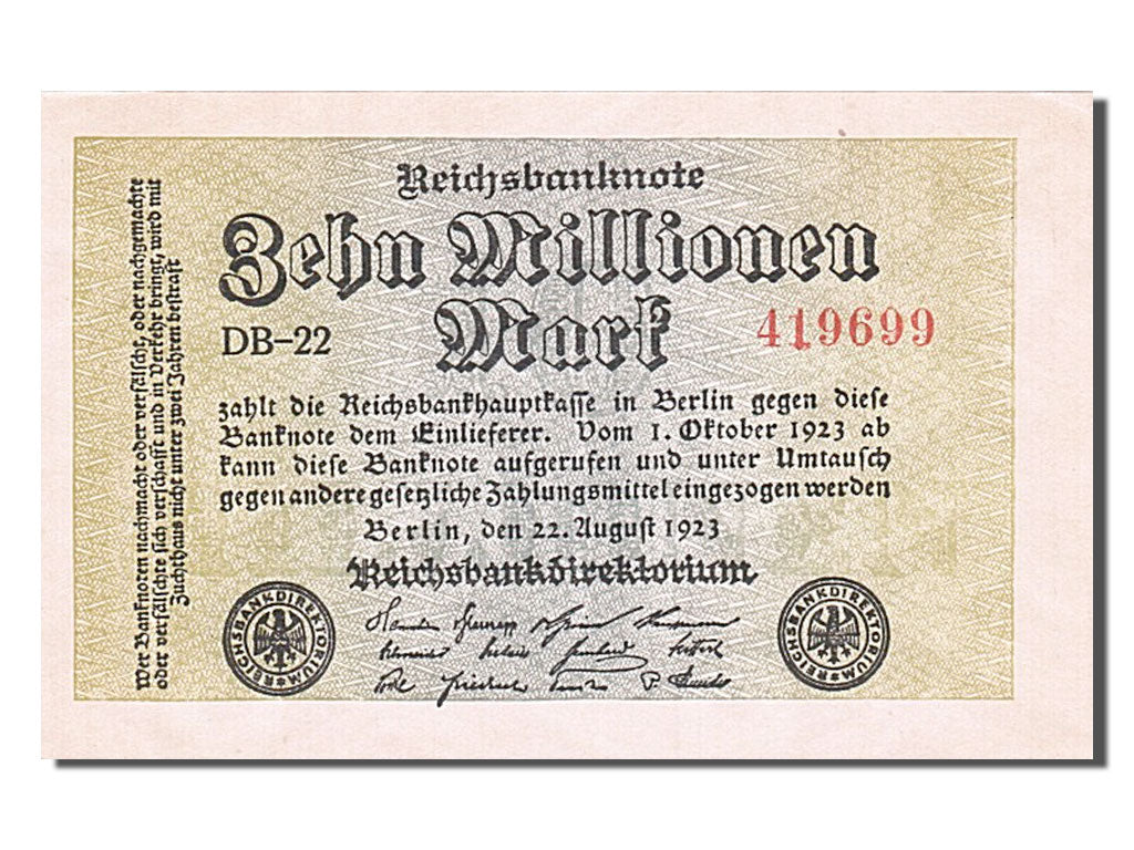 Banknote, Germany, 10 Millionen Mark, 1923, 1923-08-22, UNC(63)