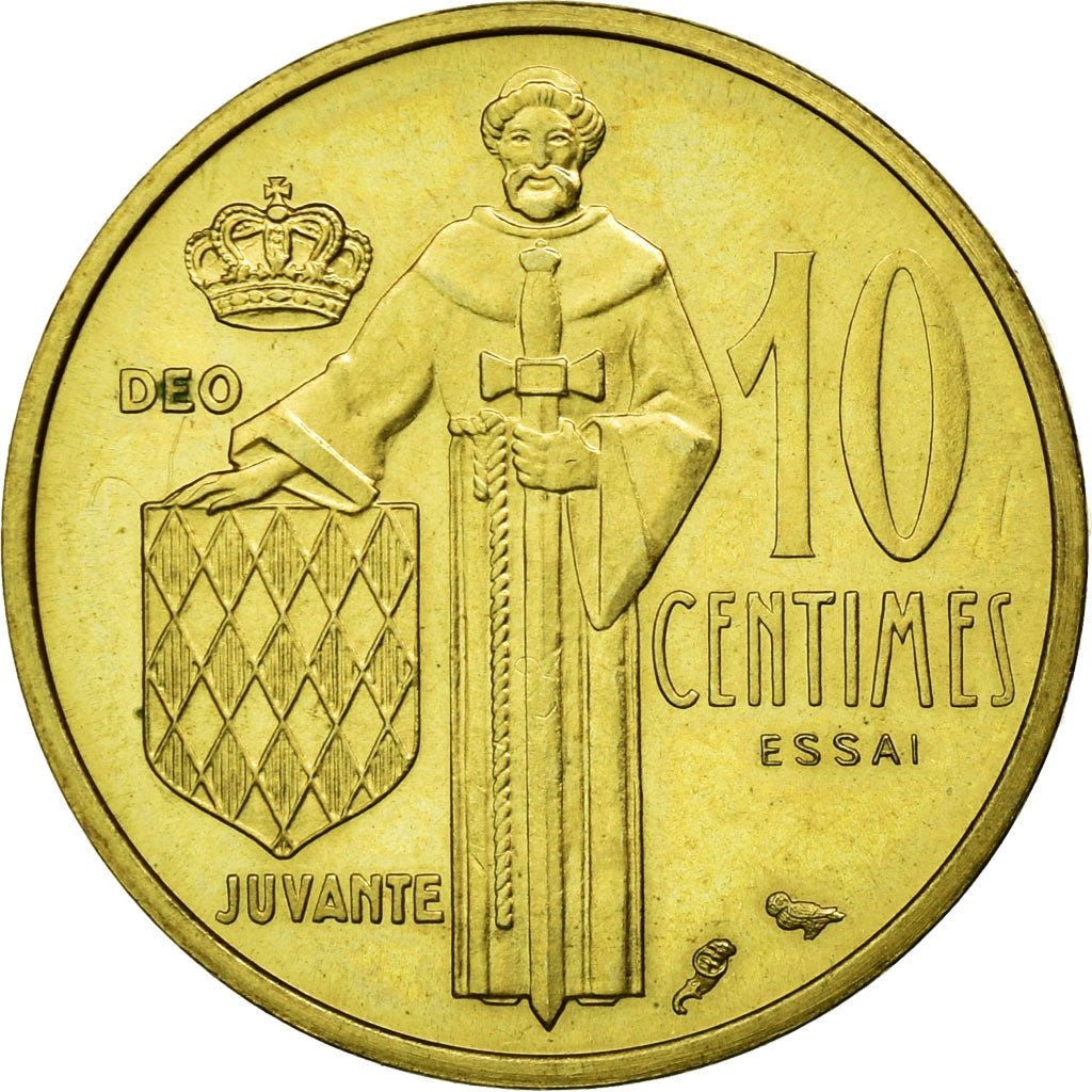 Mónaco, 10 Centimes, 1966, Cobre-níquel, MS(60-62), Gadoury:145