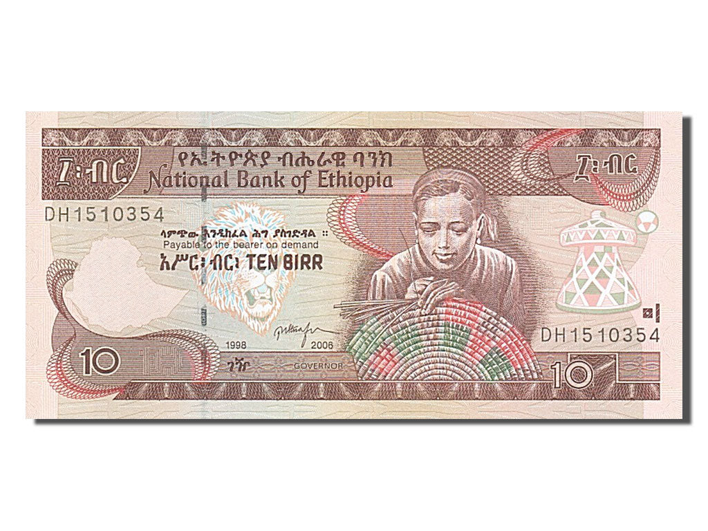 Banknote, Ethiopia, 10 Birr, 1998, UNC(65-70)