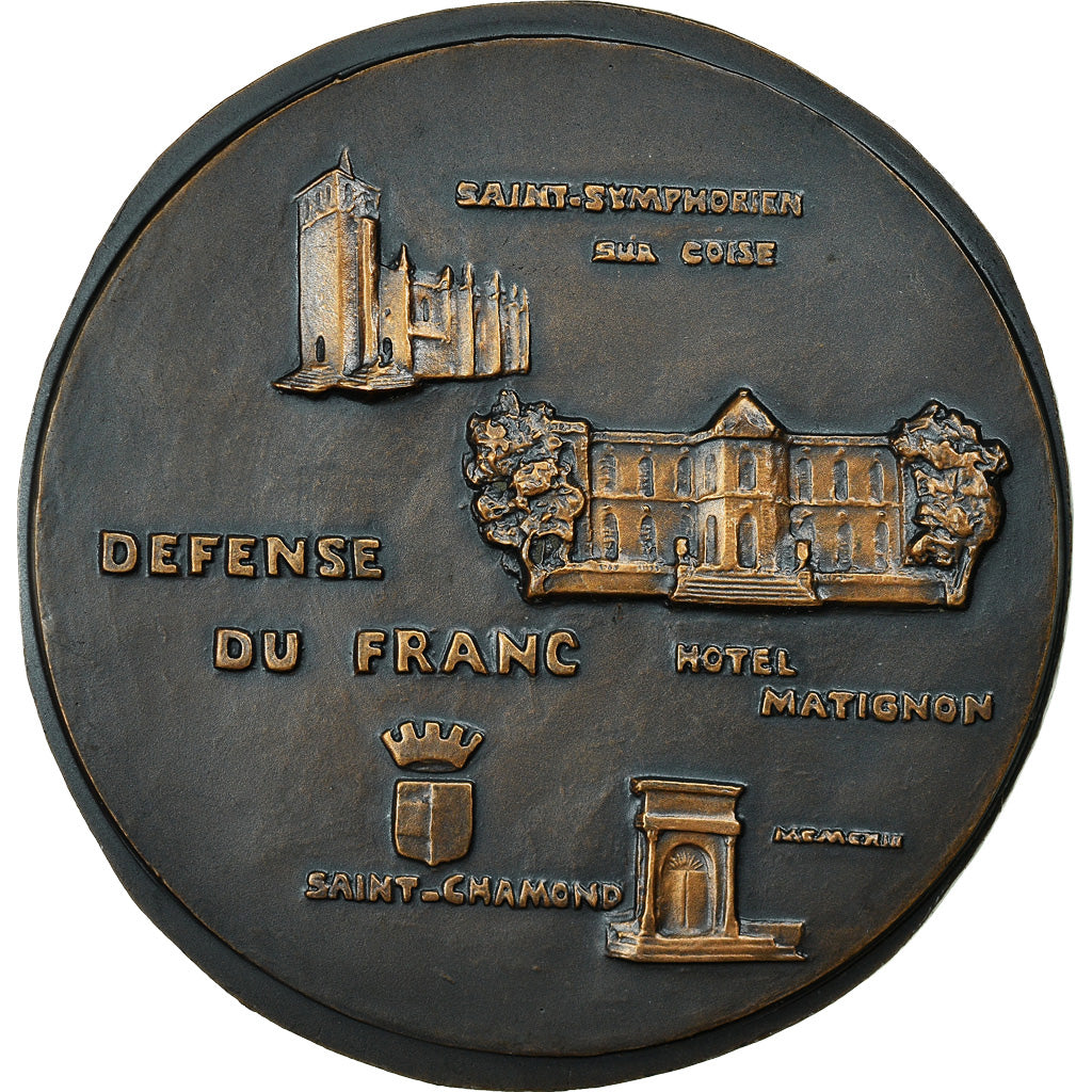 França, Medal, Antoine Pinay, Défense du Franc, Políticas, Sociedade, Guerra