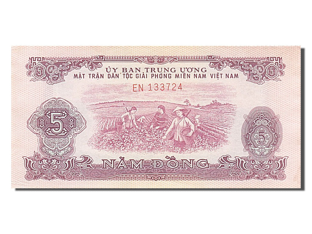 Banknot, Południowy Wiet Nam, 5 D<ox>ng, 1963, UNC(65-70)