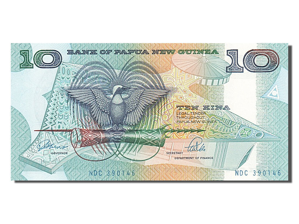 Geldschein, Papua New Guinea, 10 Kina, 1988, UNZ