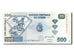 Billete, 500 Francs, 2002, República Democrática de Congo, UNC