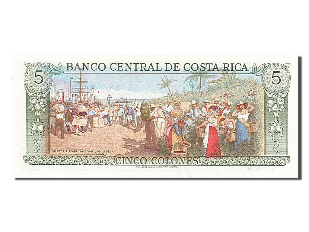 Banknote, Costa Rica, 5 Colones, 1989, 1989-10-04, UNC(65-70)