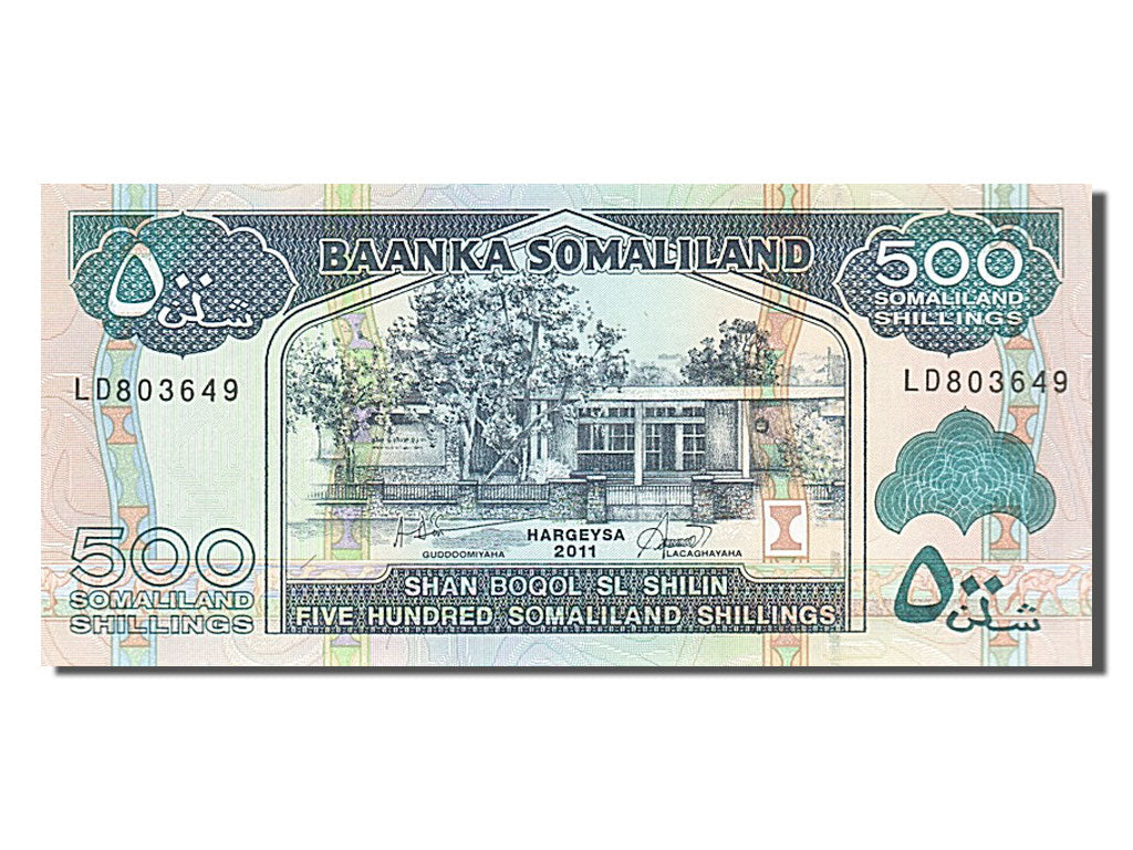 Billet, Somaliland, 500 Shillings = 500 Shilin, 2011, NEUF
