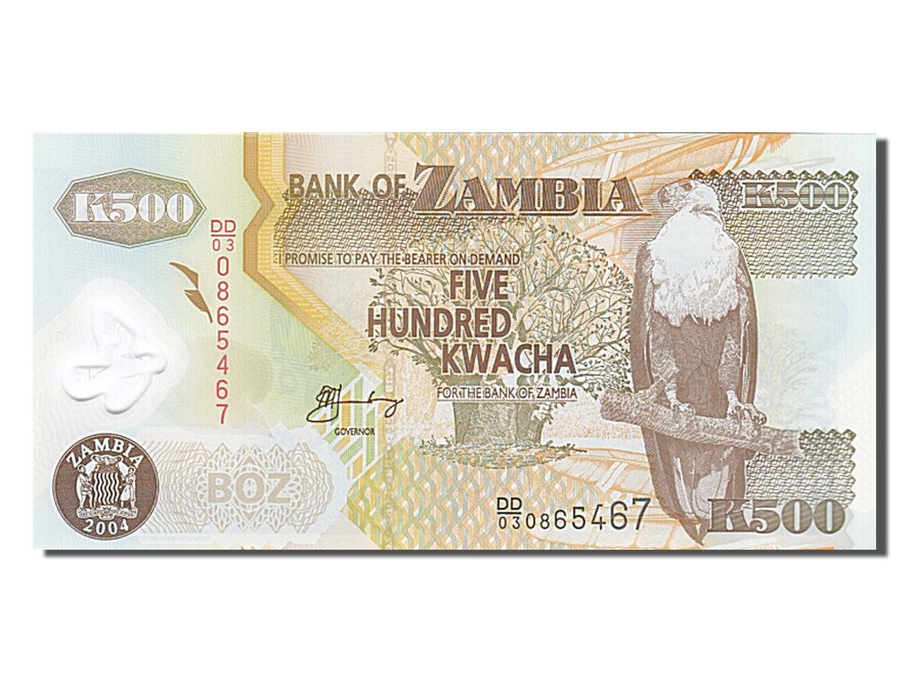 Banknote, Zambia, 500 Kwacha, 2004, UNC(65-70)