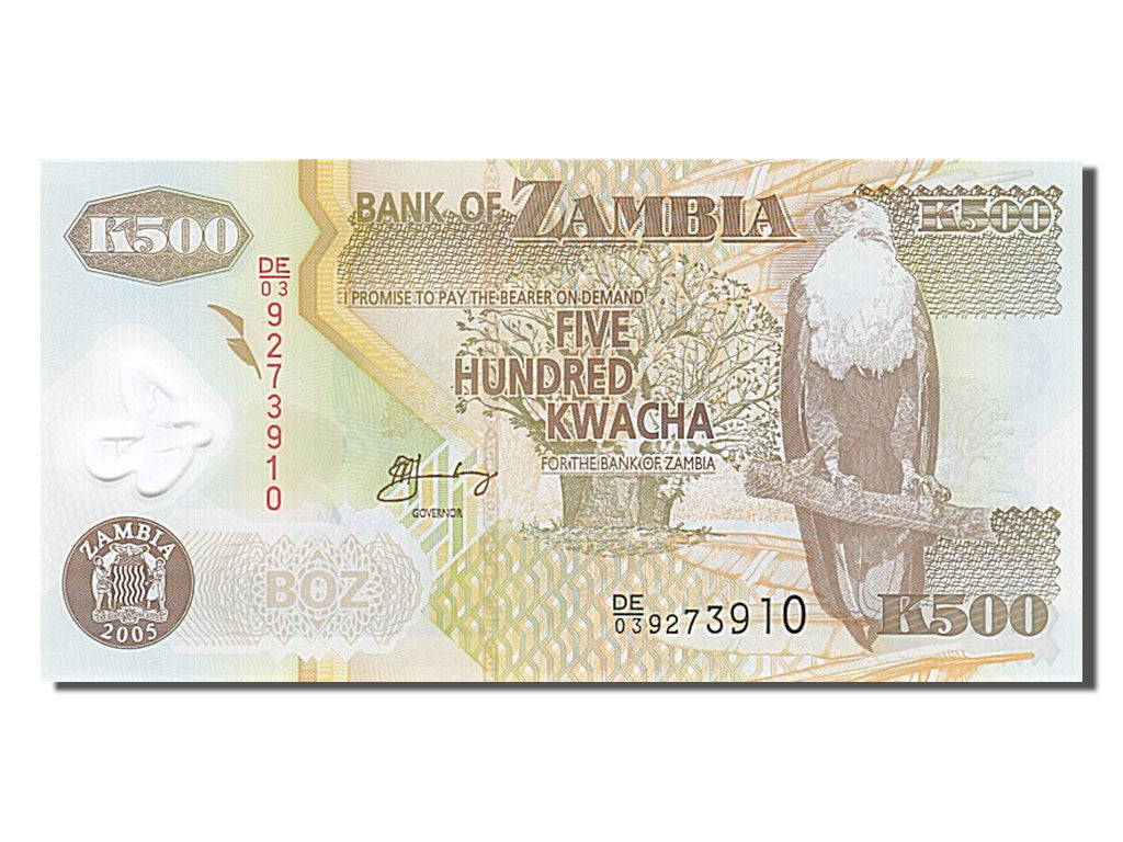 Banknote, Zambia, 500 Kwacha, 2005, UNC(65-70)