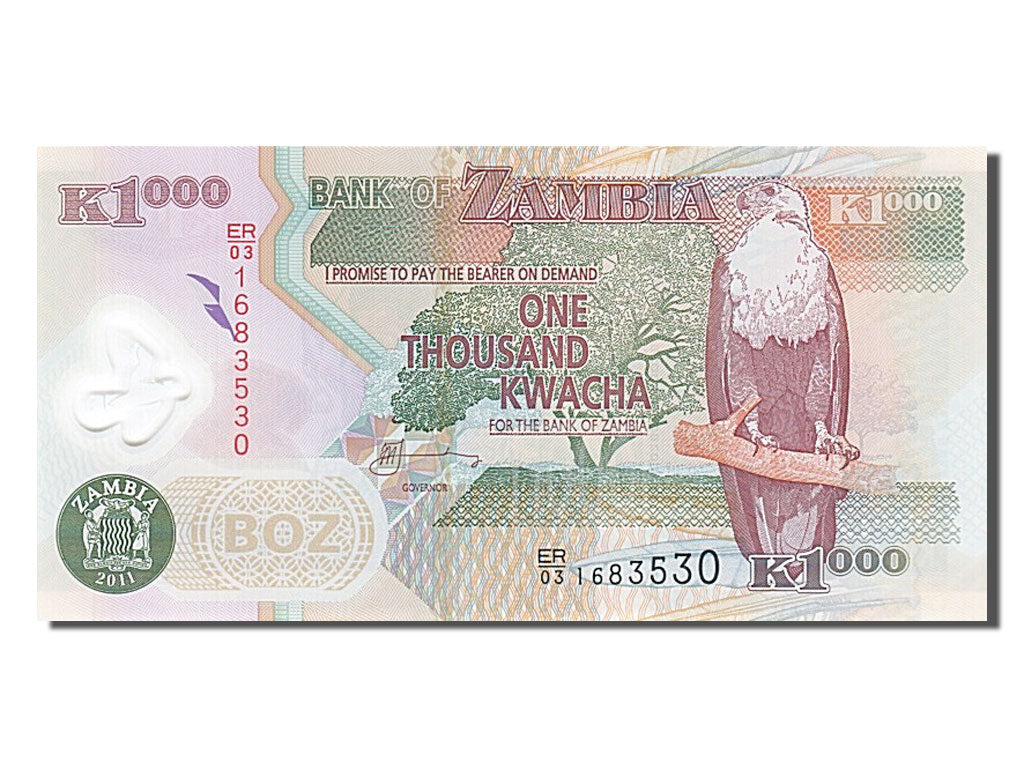 Banknote, Zambia, 1000 Kwacha, 2011, UNC(65-70)