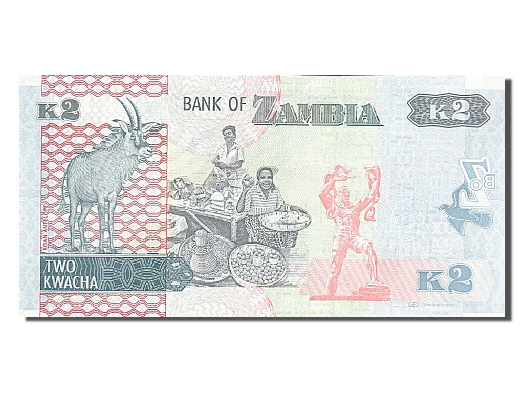 Banknote, Zambia, 2 Kwacha, 2012, UNC(65-70)