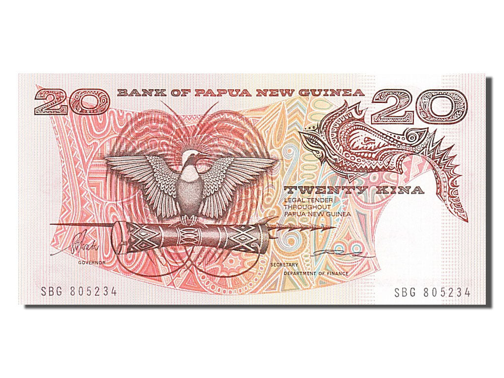 Billet, Papua New Guinea, 20 Kina, 1981, NEUF