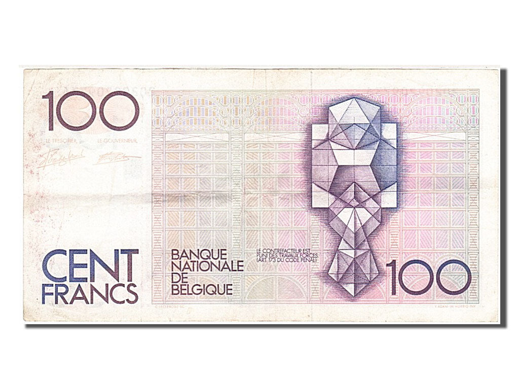 Billete, 100 Francs, 1982, Bélgica, MBC
