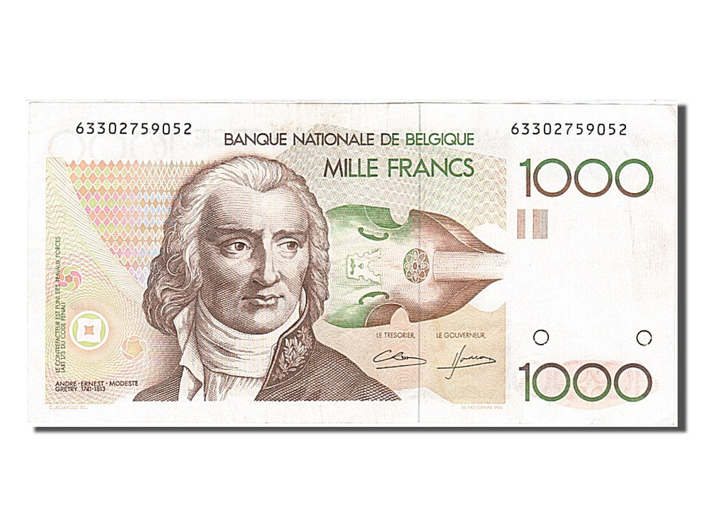 Banconote, Belgio, 1000 Francs, 1980, SPL-