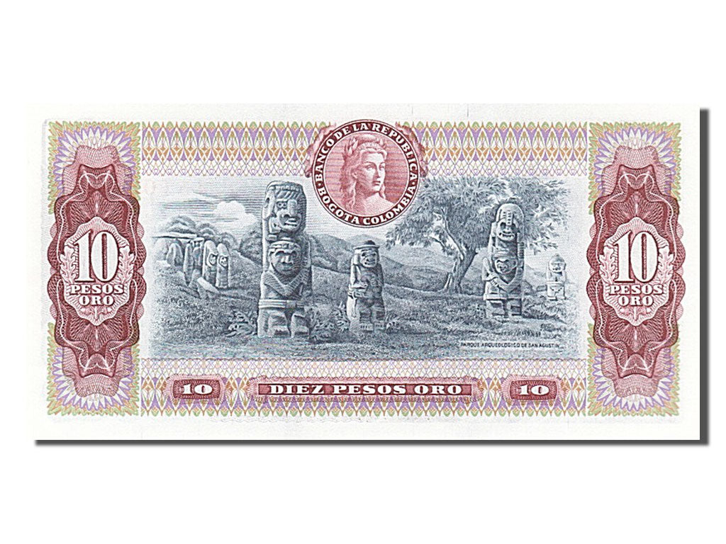 Banknote, Colombia, 10 Pesos Oro, 1980, 1980-08-07, UNC(65-70)