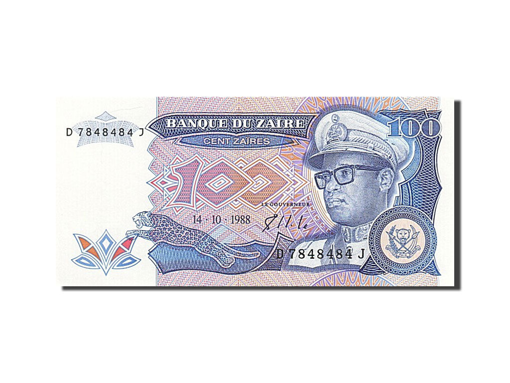 Banknote, Zaire, 100 Zaïres, 1988, 1988-10-14, UNC(65-70)