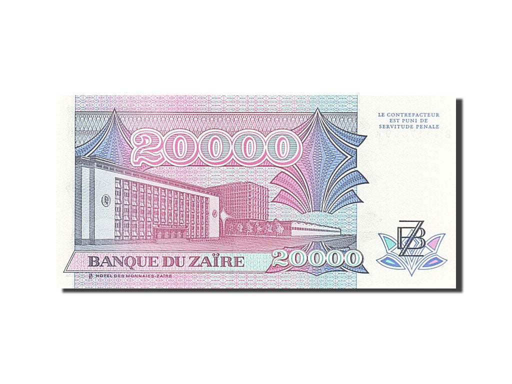 Banknote, Zaire, 20,000 Zaïres, 1991, 1991-07-01, UNC(65-70)