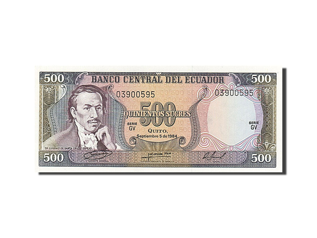 Banknote, Ecuador, 500 Sucres, 1984, 1984-09-05, UNC(65-70)