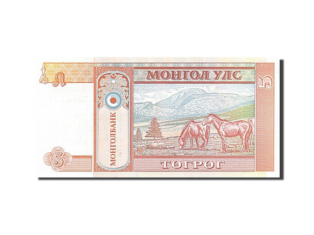 Banknot, Mongolia, 5 Tugrik, 1993, UNC(65-70)