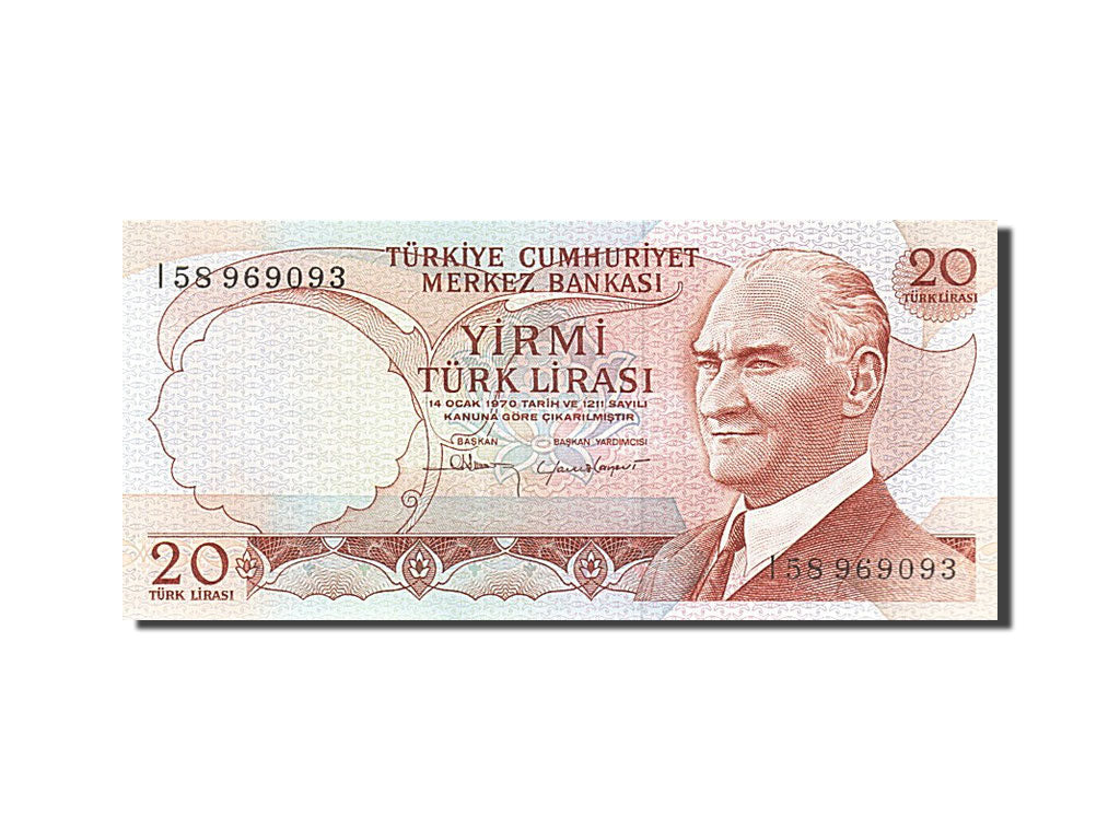 Billet, Turquie, 20 Lira, 1974, NEUF