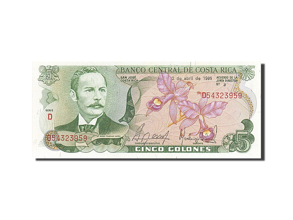 Costa Rica, 5 Colones, 1986-04-02, NEUF