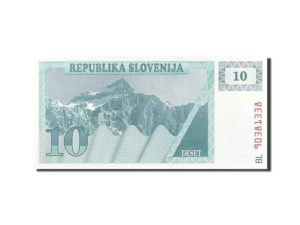 Banconote, Slovenia, 10 (Tolarjev), 1990, FDS