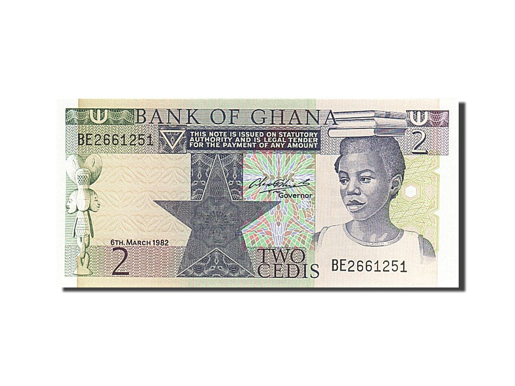 Banknote, Ghana, 2 Cedis, 1982, 1982-03-06, UNC(65-70)