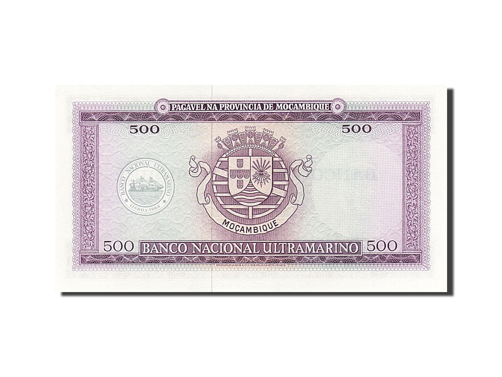 Banknote, Mozambique, 500 Escudos, 1967, 1967-03-22, UNC(65-70)