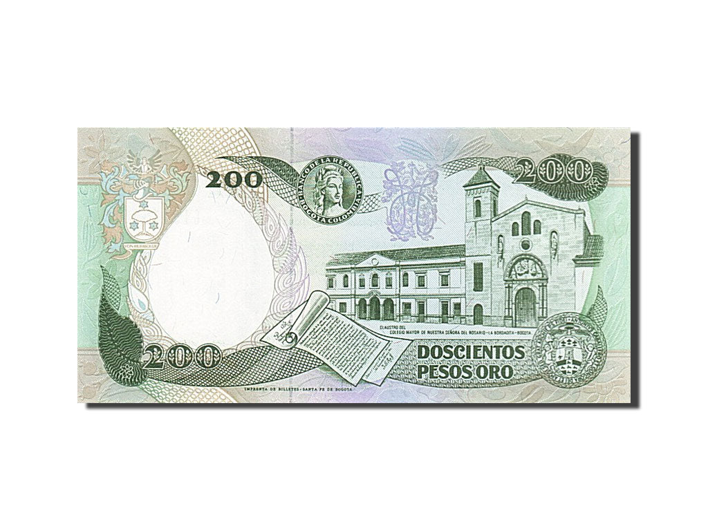 Banknote, Colombia, 200 Pesos Oro, 1992, 1992-08-10, UNC(65-70)