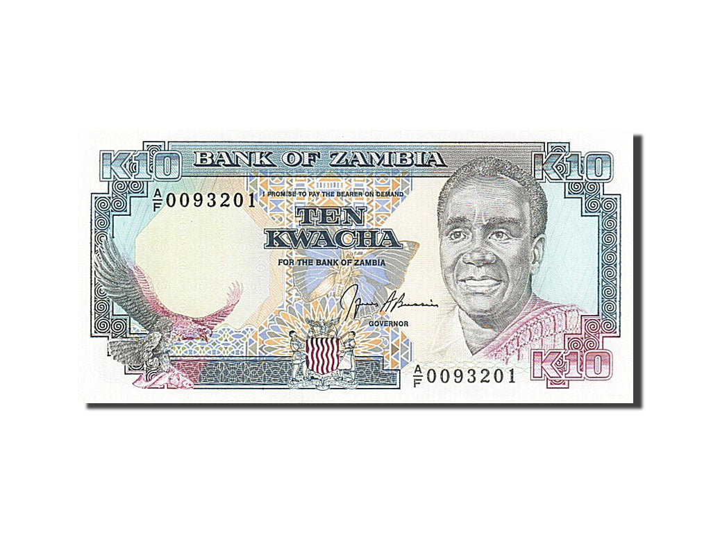 Banknote, Zambia, 10 Kwacha, 1989, UNC(65-70)