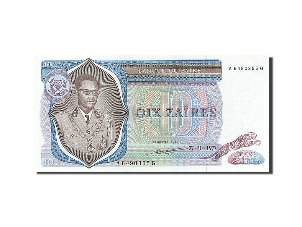 Banknote, Zaire, 10 Zaïres, 1977, 1977-10-27, UNC(65-70)