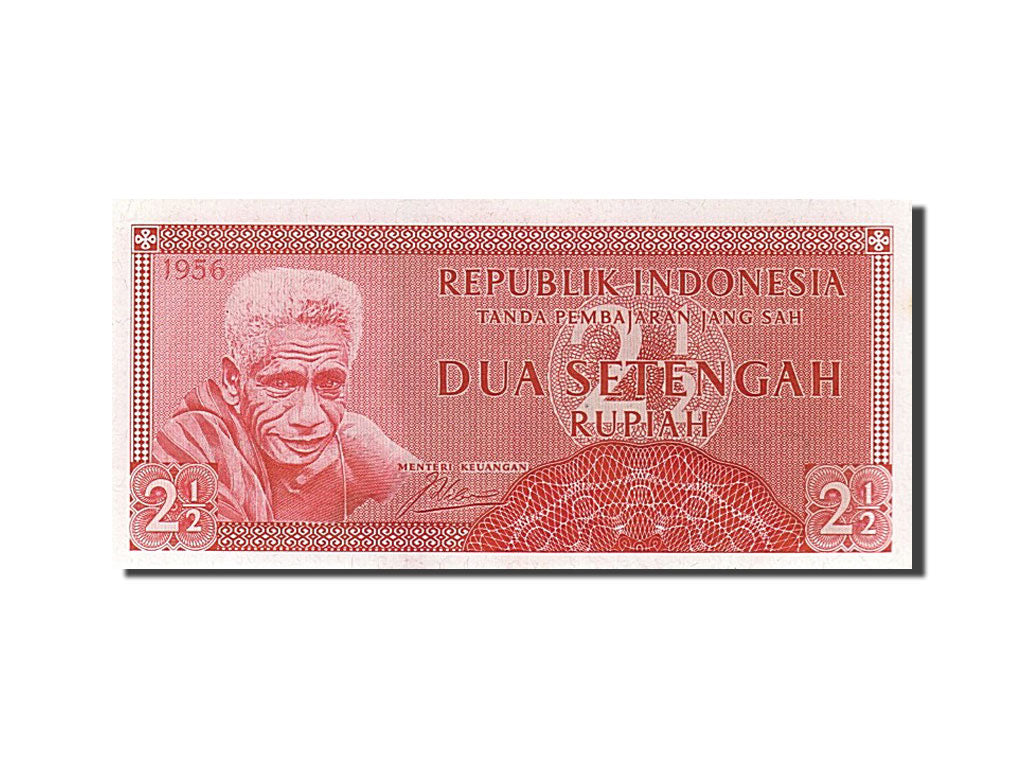 Banknote, Indonesia, 2 1/2 Rupiah, 1956, UNC(65-70)