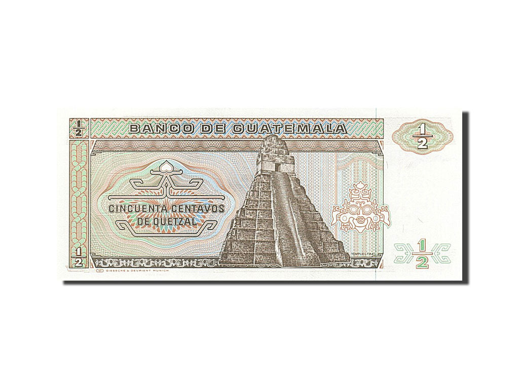 Billete, 1/2 Quetzal, 1988, Guatemala, 1988-01-06, UNC