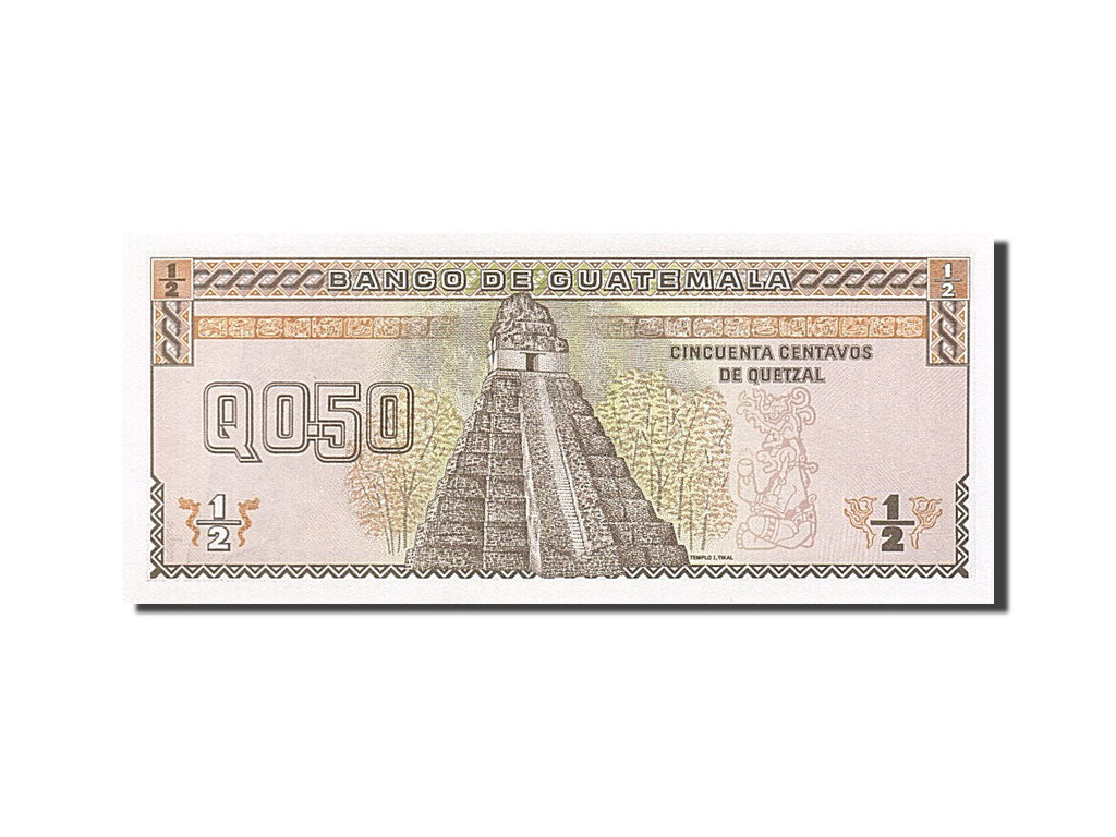 Geldschein, Guatemala, 1/2 Quetzal, 1989, 1989-01-04, UNZ