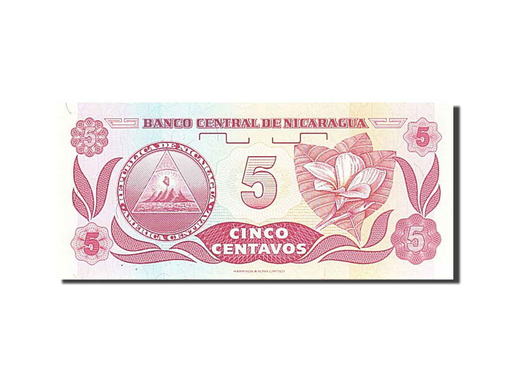 Banknot, Nicaragua, 5 Centavos, 1991, UNC(65-70)