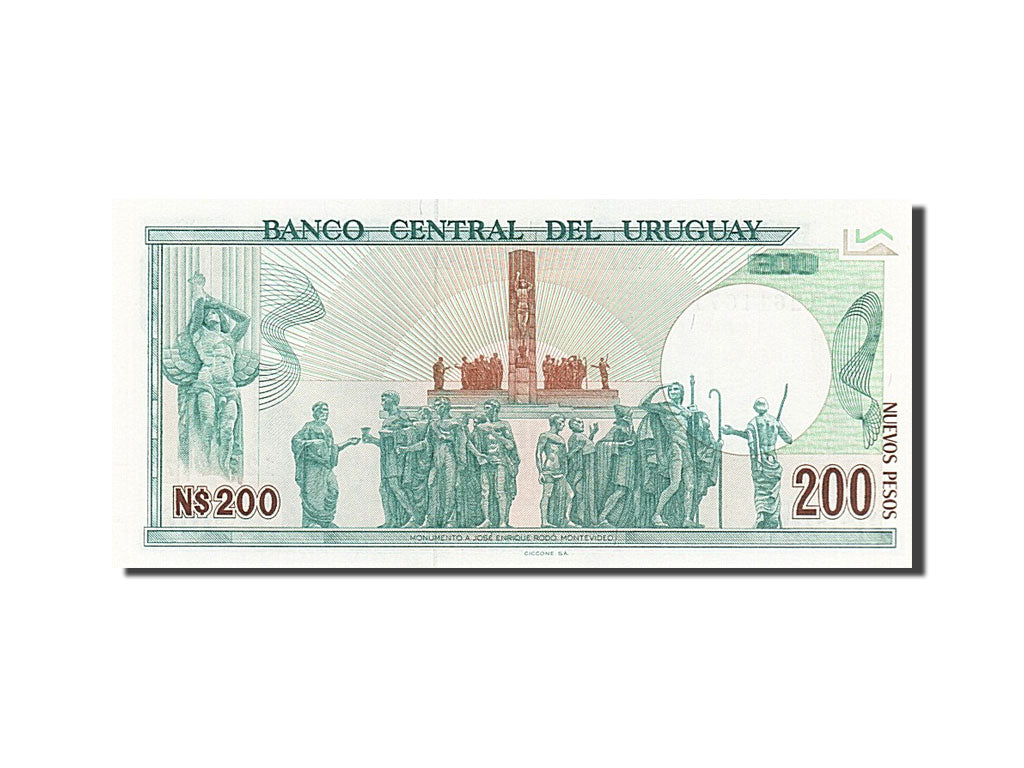 Billete, 200 Nuevos Pesos, 1986, Uruguay, UNC