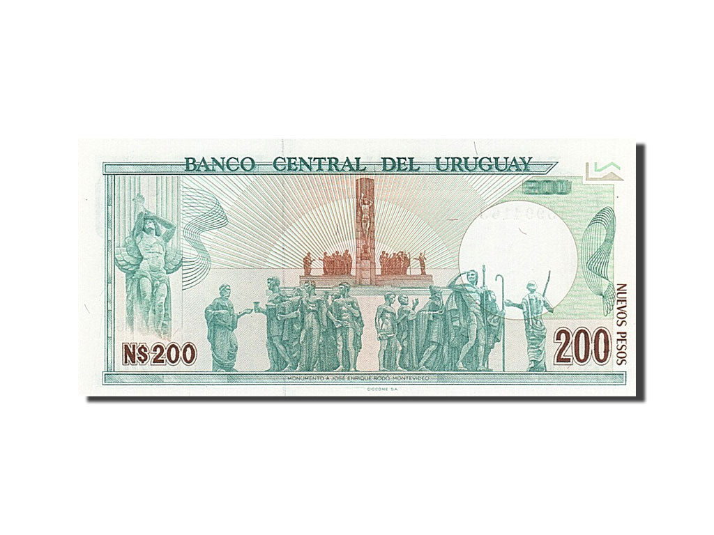 Billete, 200 Nuevos Pesos, 1986, Uruguay, UNC