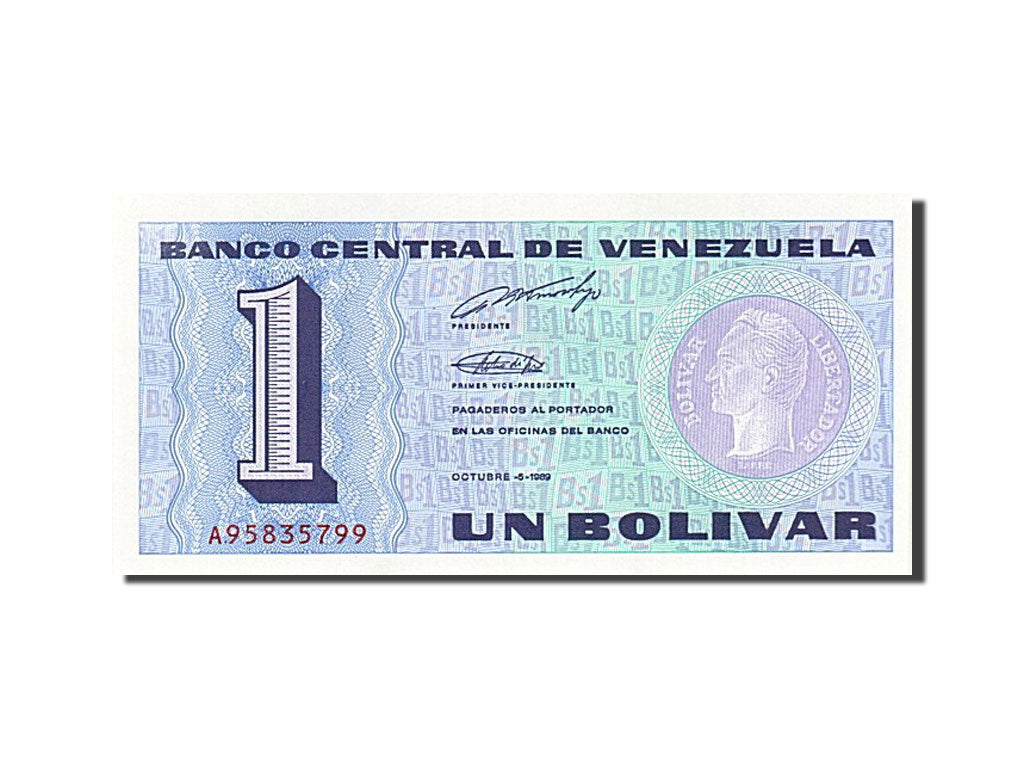 Billete, 1 Bolivar, 1989, Venezuela, 1989-10-05, UNC