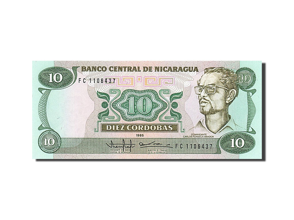 Banconote, Nicaragua, 10 Cordobas, 1985, FDS