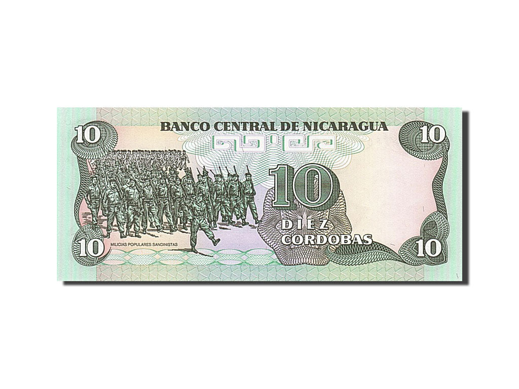 Banconote, Nicaragua, 10 Cordobas, 1985, FDS