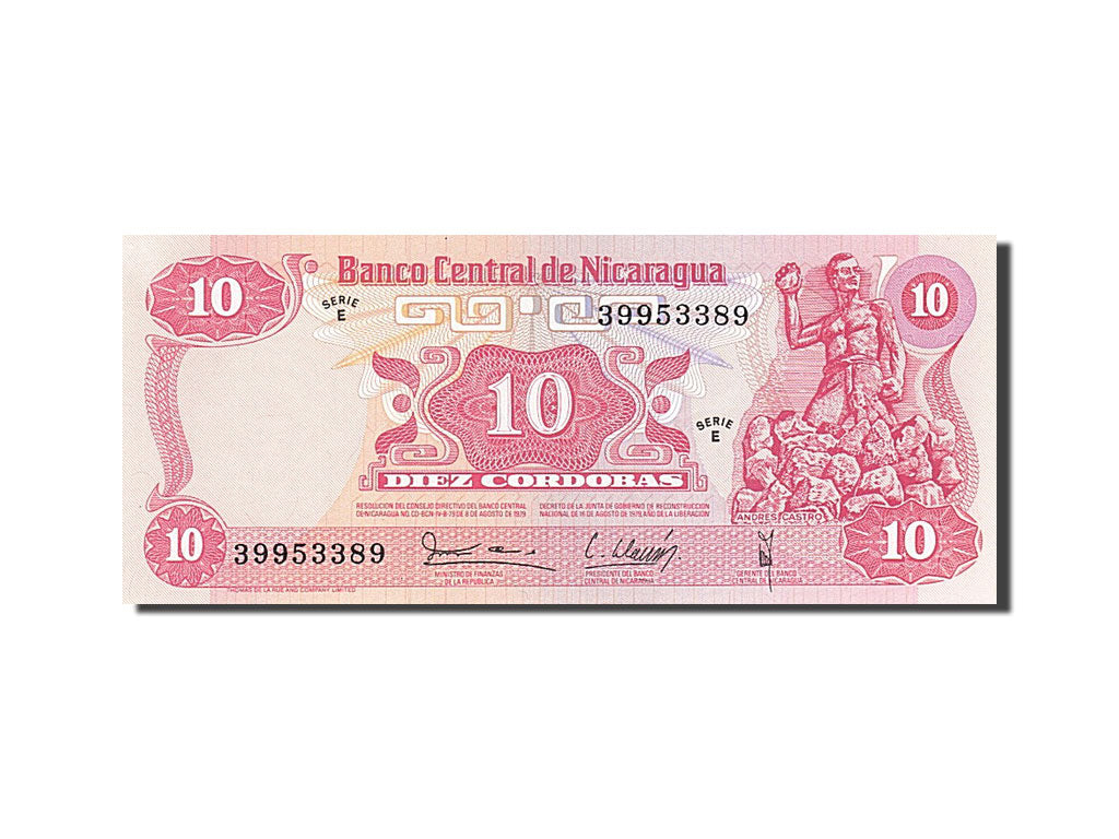 Billet, Nicaragua, 10 Cordobas, 1979, NEUF