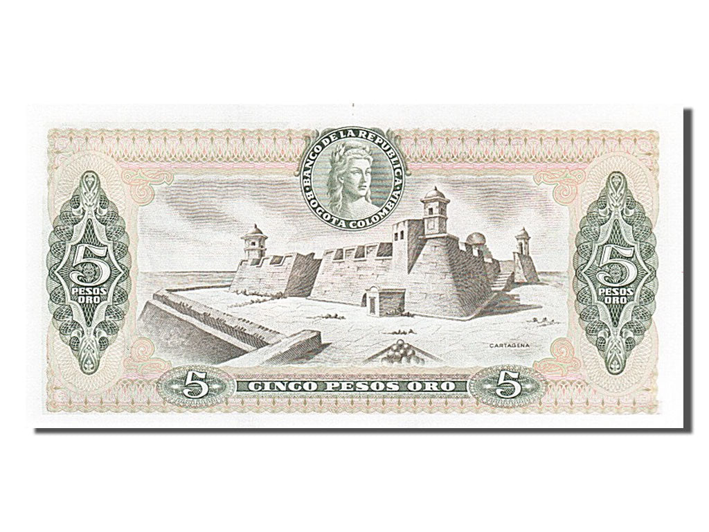 Banknote, Colombia, 5 Pesos Oro, 1980, 1980-01-01, UNC(65-70)