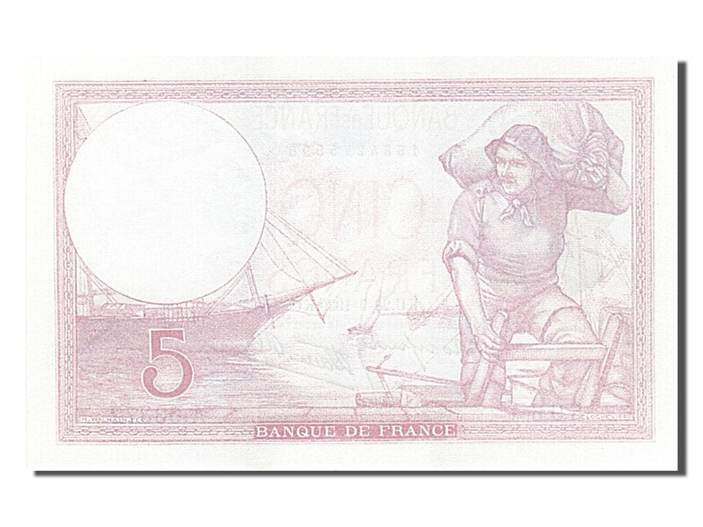 Biljet, Frankrijk, 5 Francs, 5 F 1917-1940 ''Violet'', 1939, 1939-09-28, NIEUW