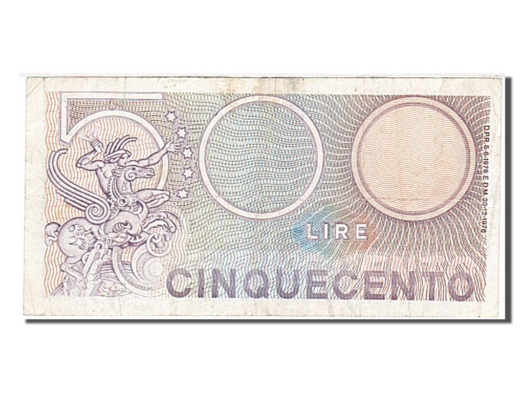Geldschein, Italien, 500 Lire, 1976, 1976-12-20, SS