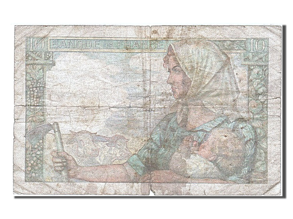 Banknote, France, 10 Francs, 10 F 1941-1949 ''Mineur'', 1945, 1945-04-19