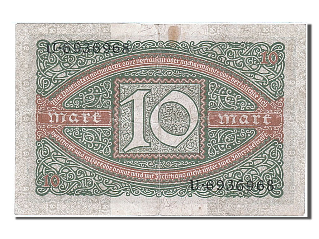 Banknot, Niemcy, 10 Mark, 1920, EF(40-45)