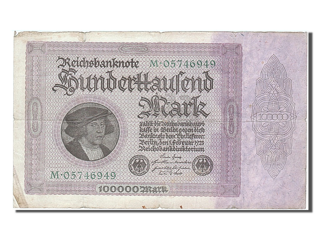Billet, Allemagne, 100,000 Mark, 1923, 1923-02-01, TB