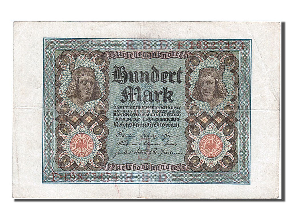 Billet, Allemagne, 100 Mark, 1920, 1920-11-01, TTB