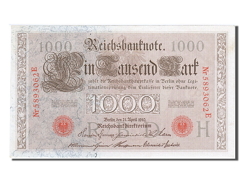 Banconote, Germania, 1000 Mark, 1910, 1910-04-21, SPL