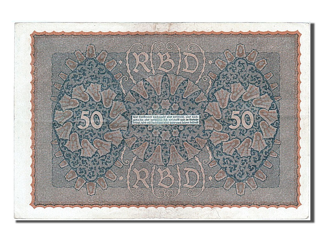 Banknote, Germany, 50 Mark, 1919, 1919-06-24, AU(55-58)