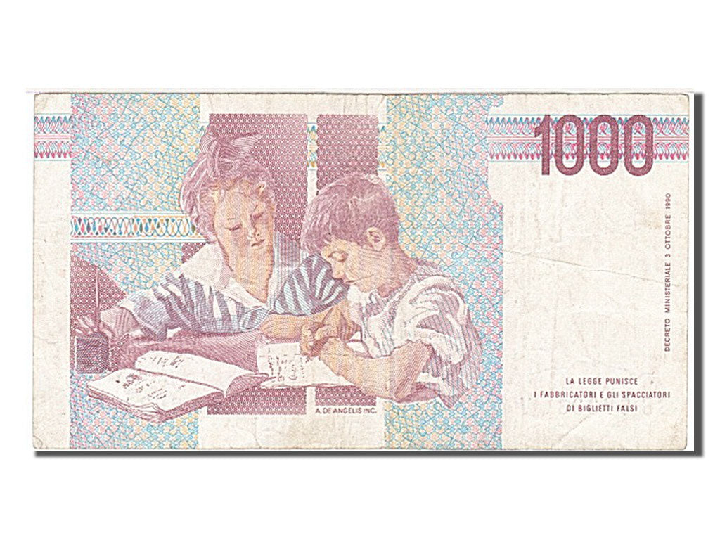 Banknote, Italy, 1000 Lire, 1990, 1990-10-03, VF(30-35)