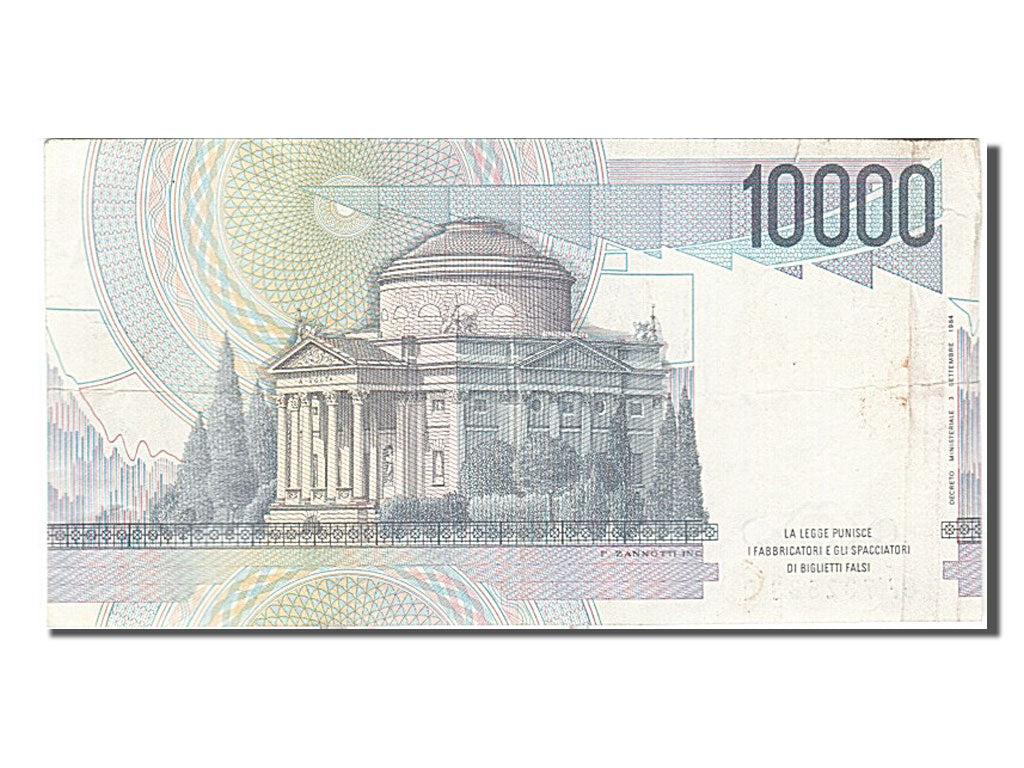 Banknot, Włochy, 10,000 Lire, 1984, 1984-09-03, VF(30-35)